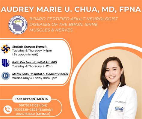 Dr. AUDREY MARIE CHUA, Iloilo City, Neurology .